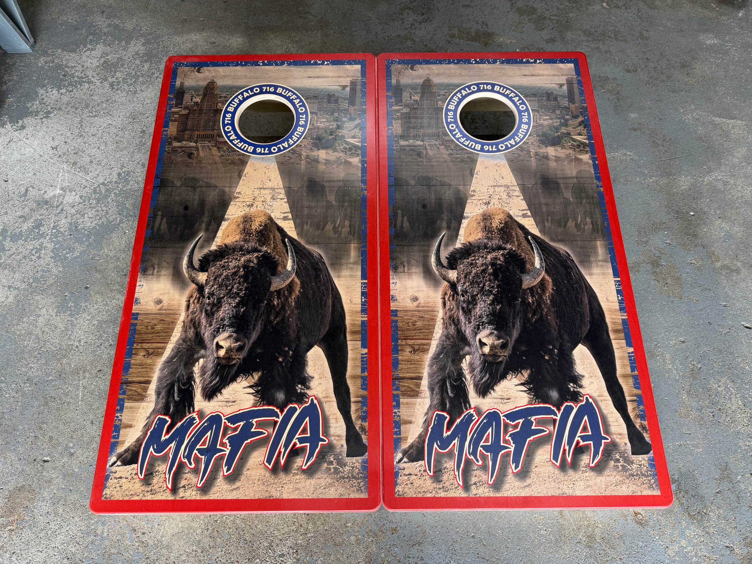 Rustic Buffalo Skyline Board Set | Queen City Yard Game Co. LLC