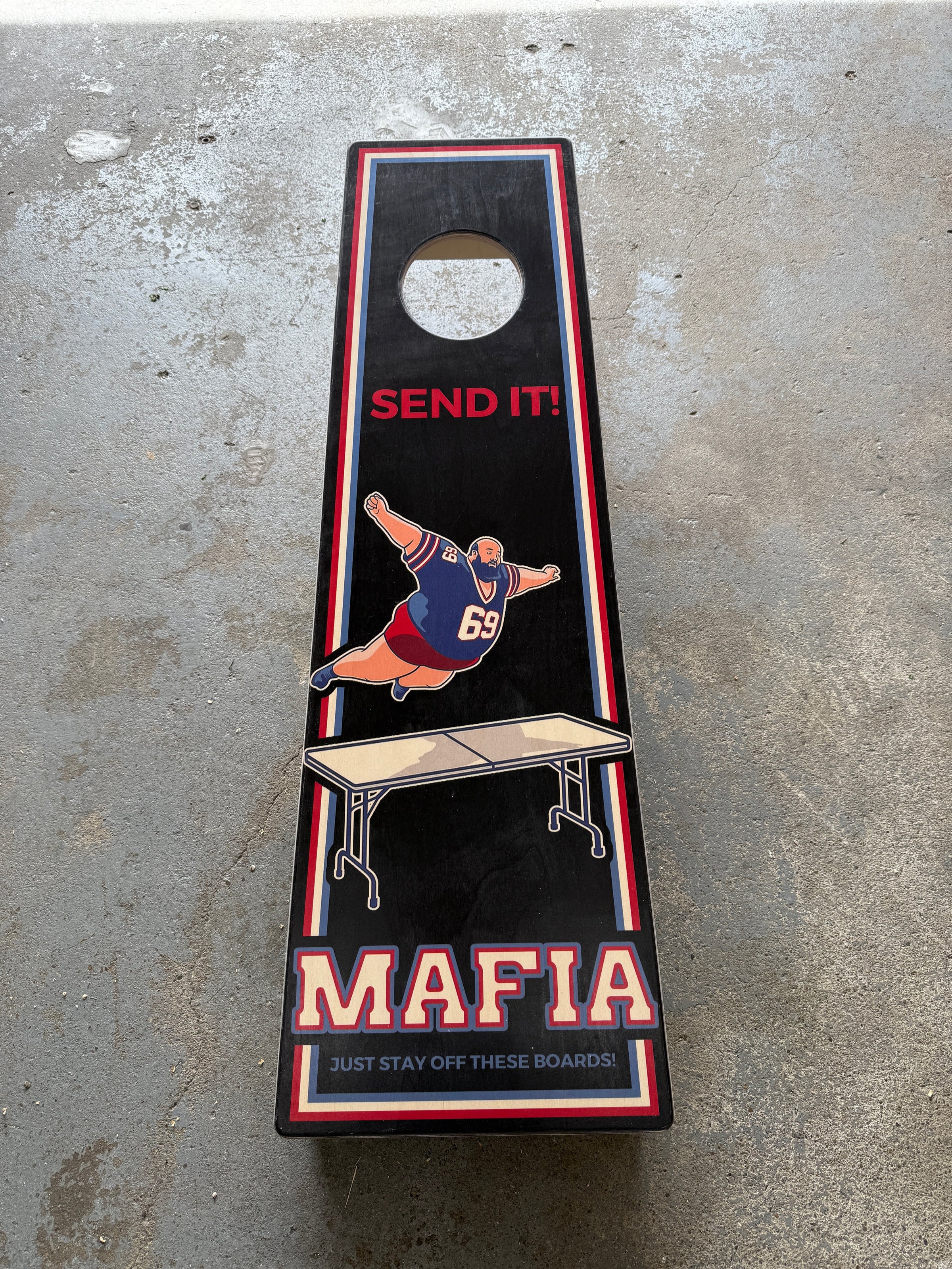 Skinny/Trainer Cornhole Board | Queen City Yard Game Co. LLC