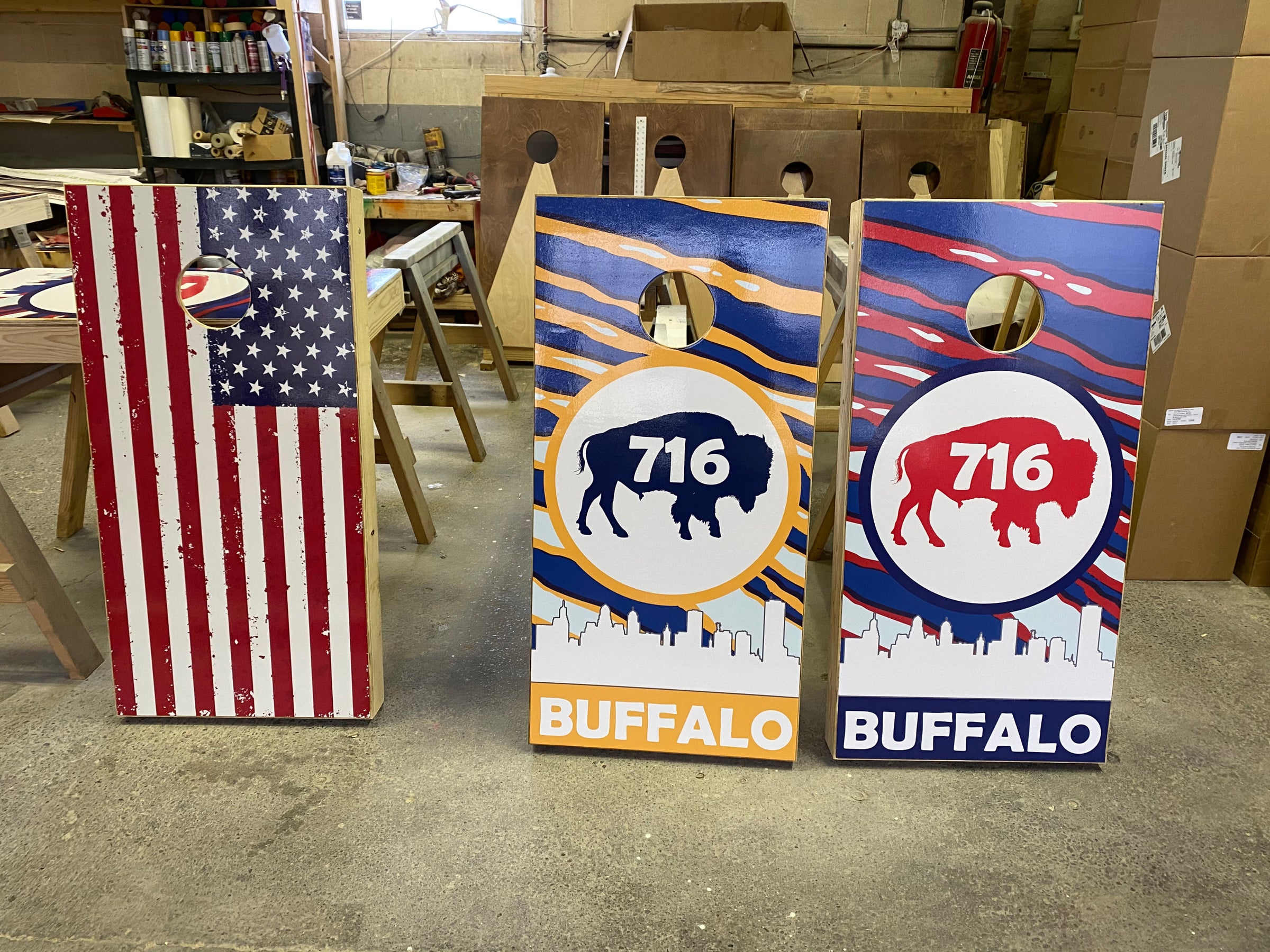 Corn hole Board I made : r/buffalobills