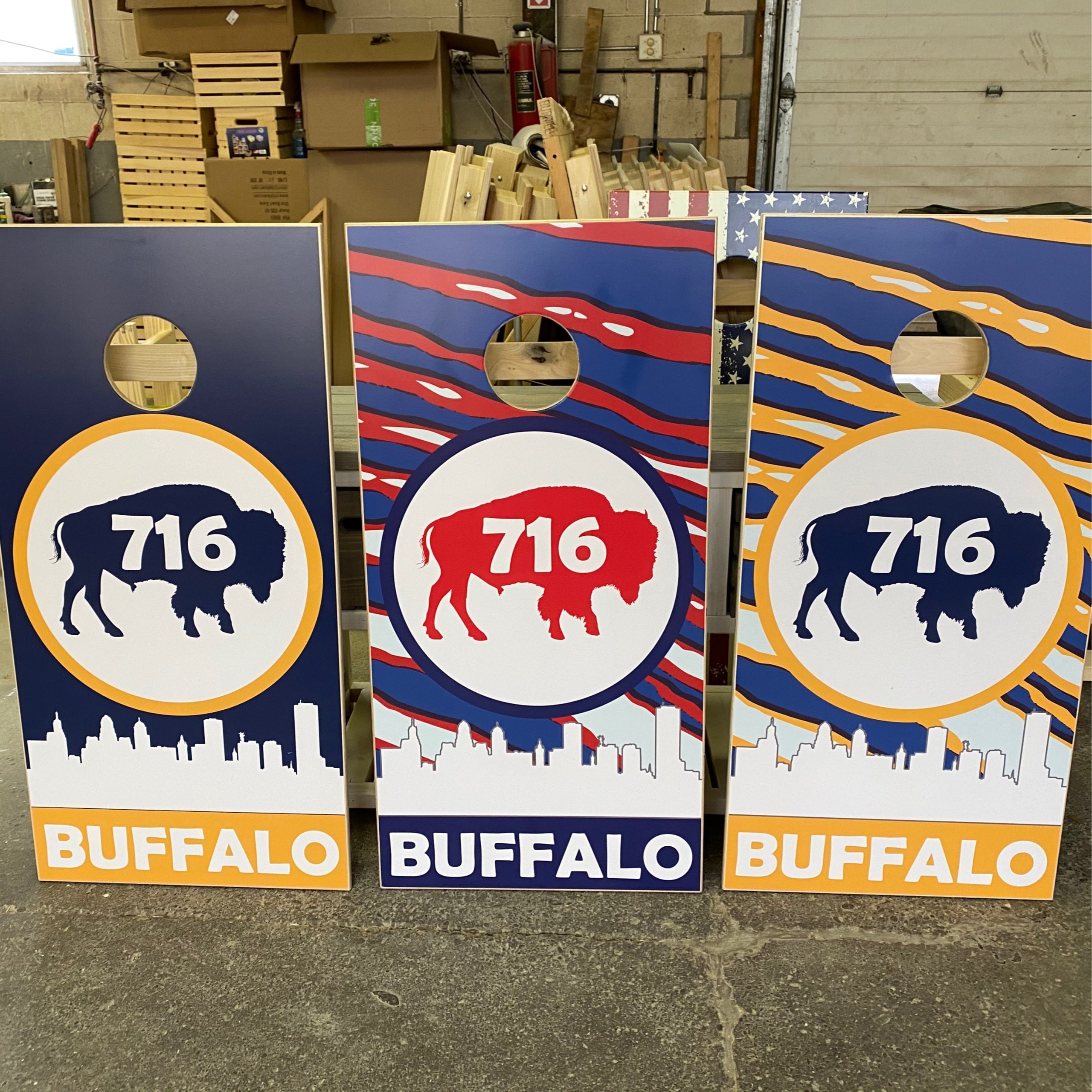 University at Buffalo Border Cornhole Board