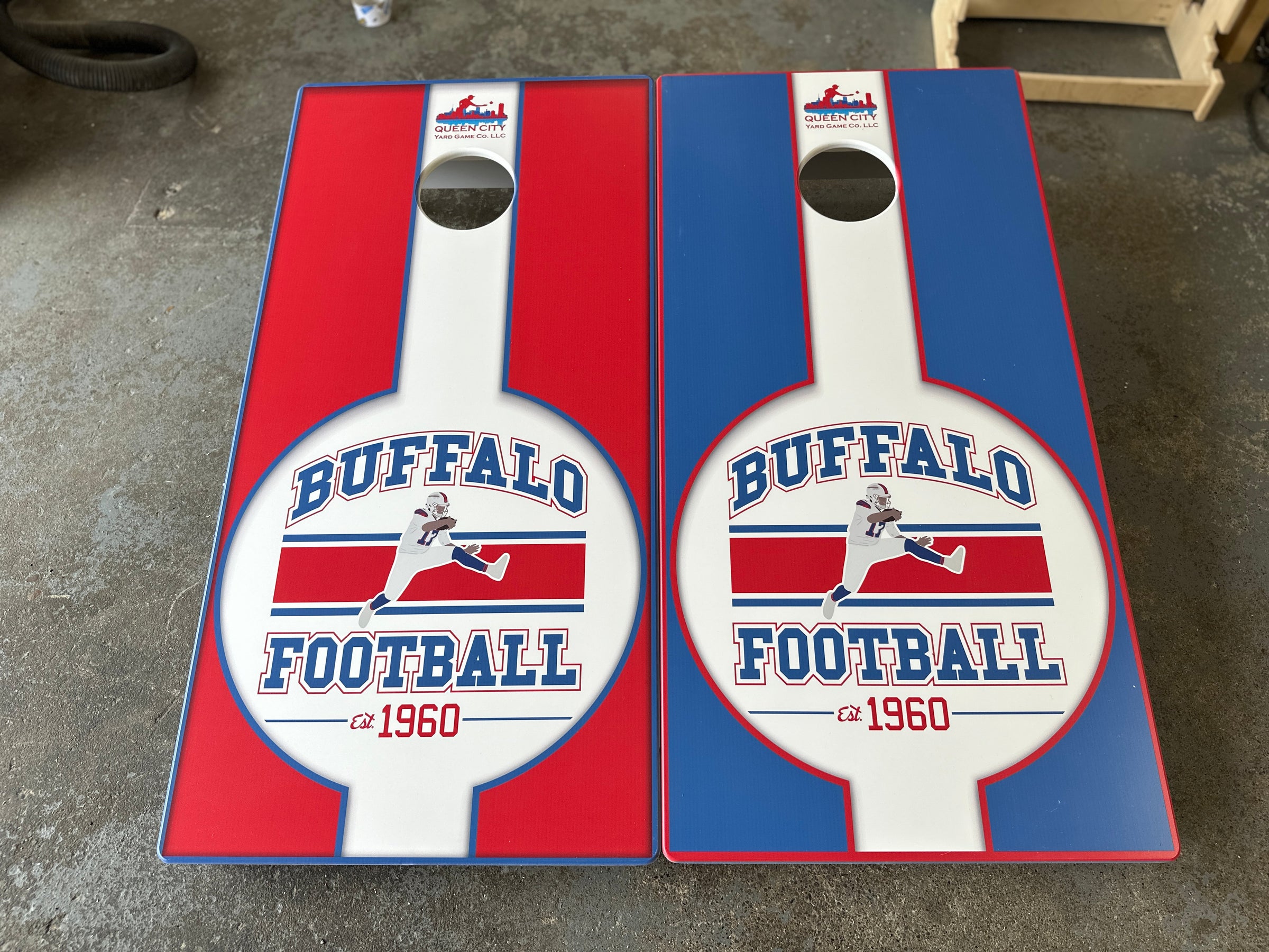 Buffalo Bills Version 2 Cornhole Wraps - Set of 2 - Custom Cornhole, LLC