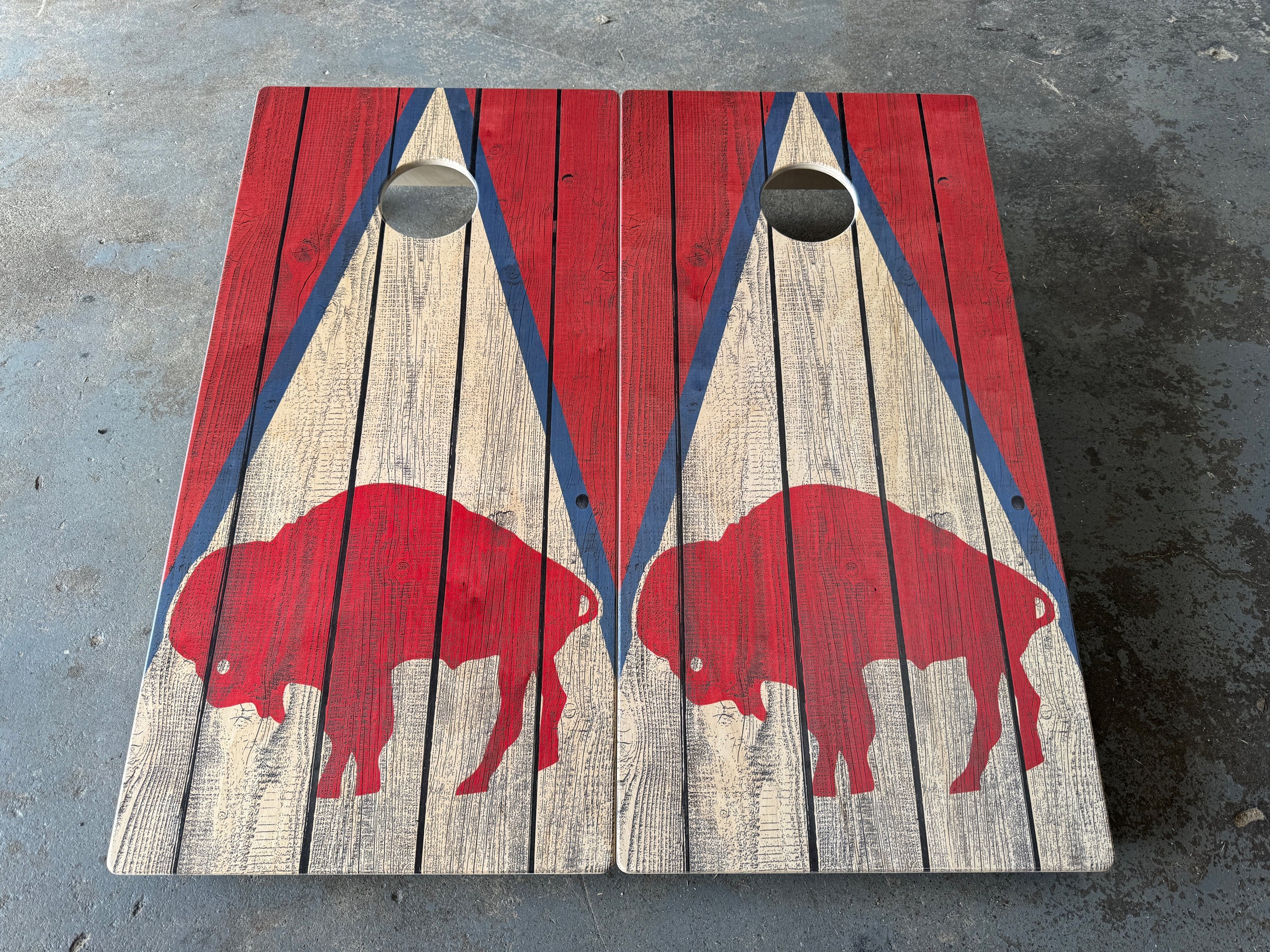 Buffalo Striped Board Set  Queen City Yard Game Co. LLC